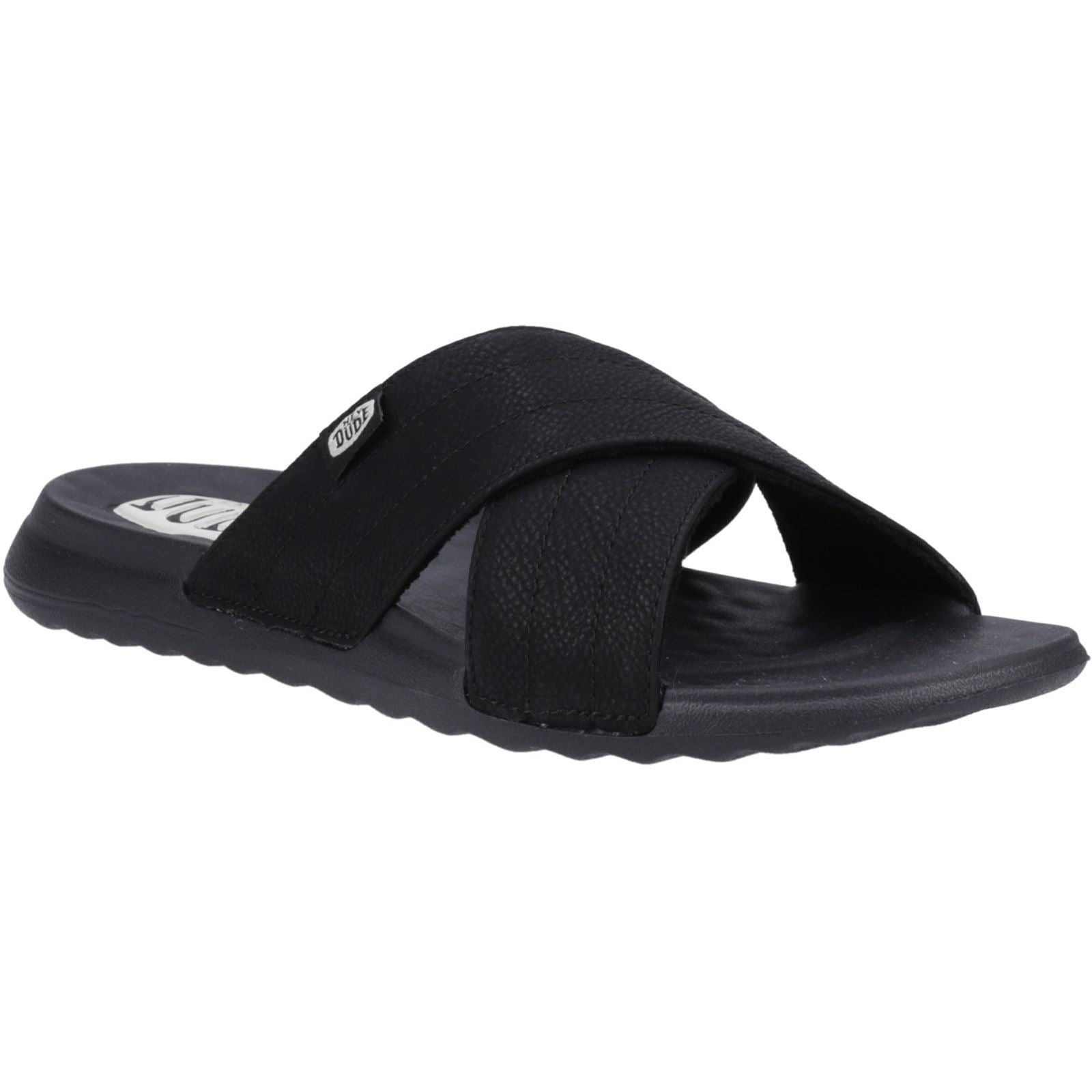 HEYDUDE Christi Slide Distressed Sandales Noires Pour Femmes