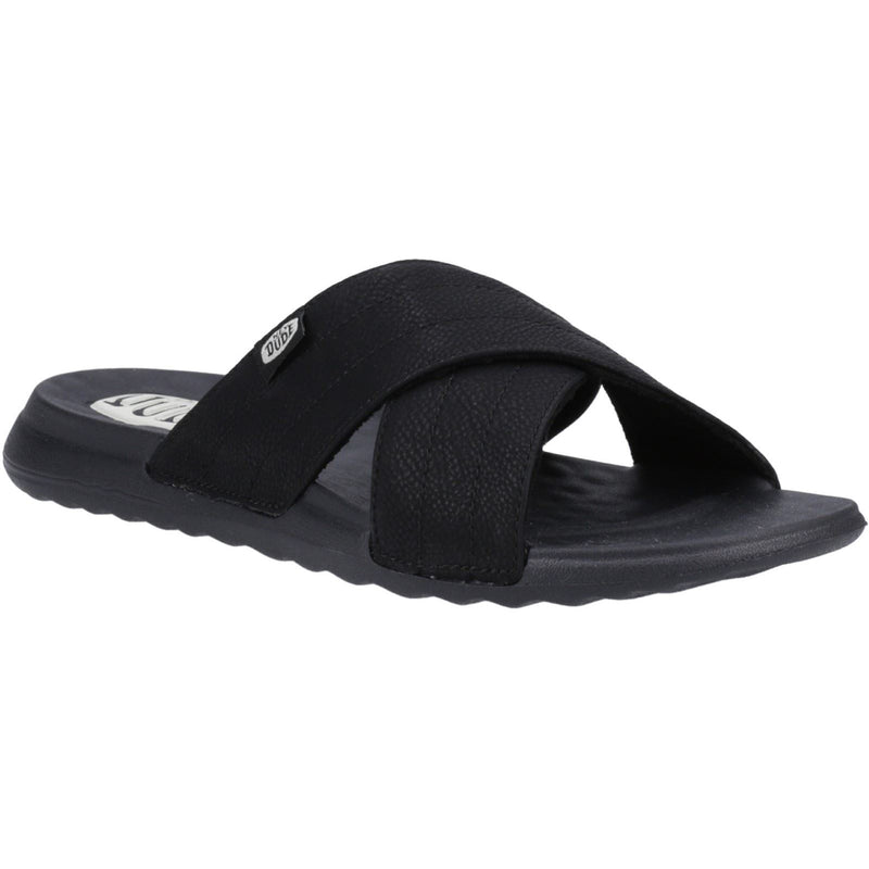 HEYDUDE Christi Slide Distressed Sandales Noires Pour Femmes