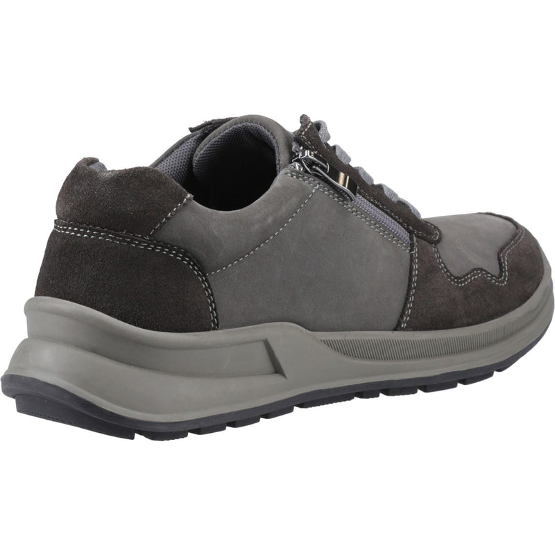 Hush Puppies Alexander Chaussures Pour Hommes En Cuir Gris À Lacets