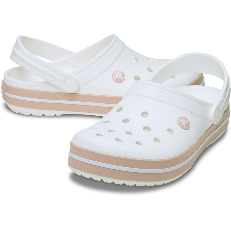 Crocs Crocband Sabots En Caramel Blanc/Rose En Thermoplastique