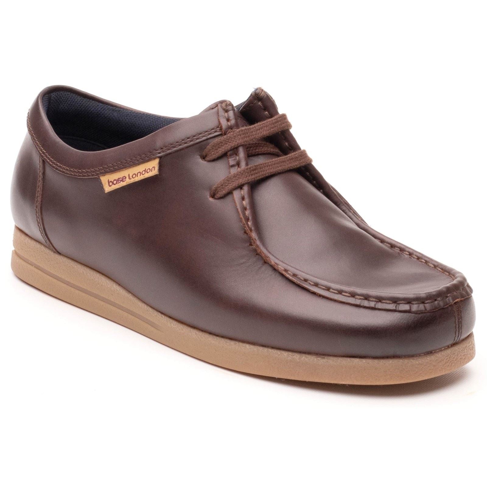 Base London Koko Mocassins En Cuir Pour Hommes En Châtaigne