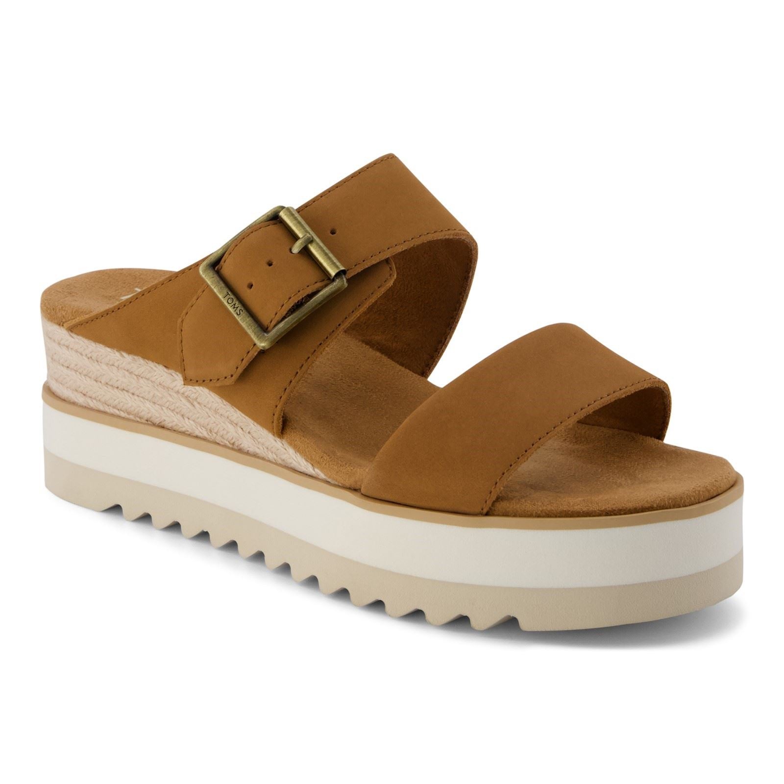 TOMS Diana Sandales En Cuir Pour Femmes Brown Sugar