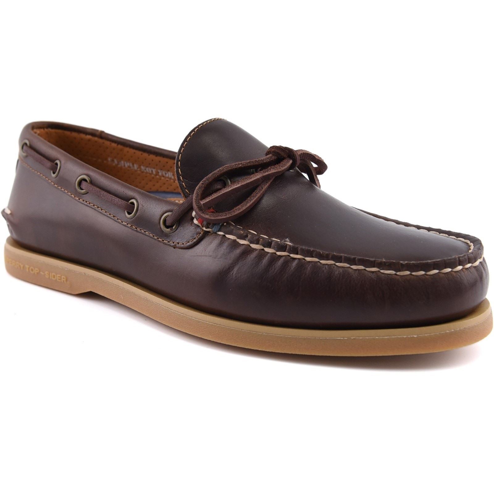 Sperry Gold Cup Authentic Original 1 Eye Chaussures Bateau Pour Homme En Cuir Marron