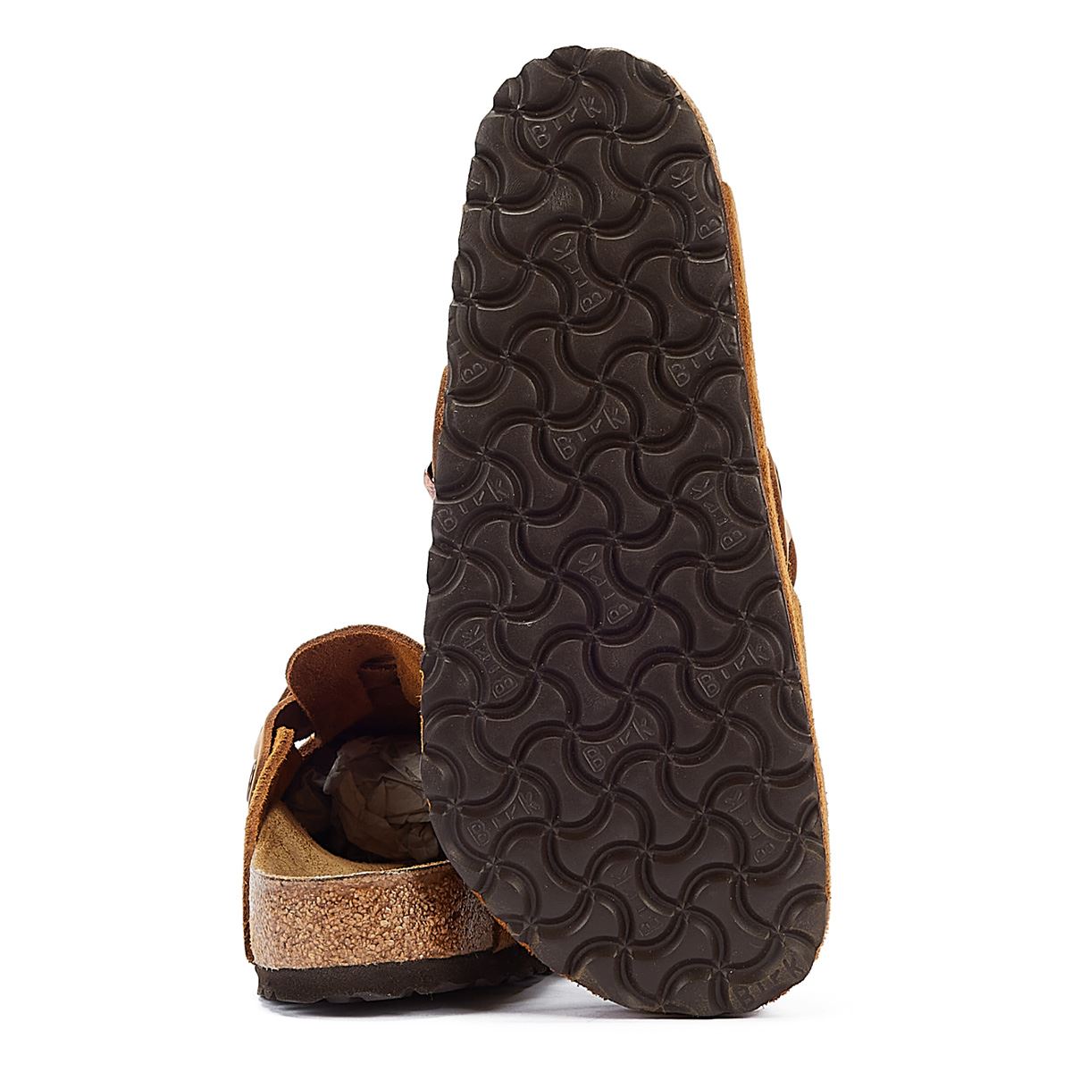 Birkenstock Boston Sabots En Daim De Vison Pour Femmes