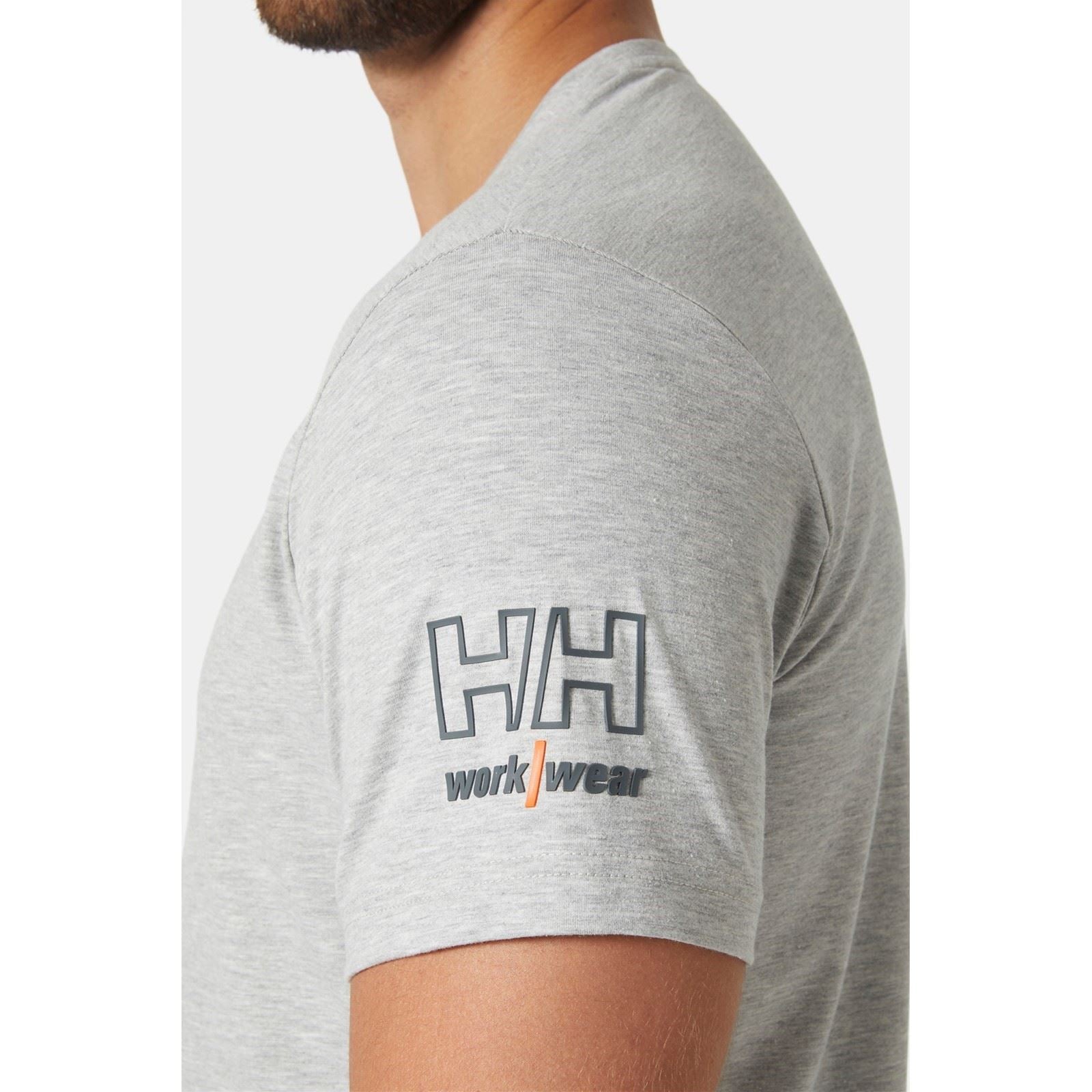 Helly Hansen Workwear Kensington T-Shirts À Manches Courtes Grises Pour Hommes En Coton