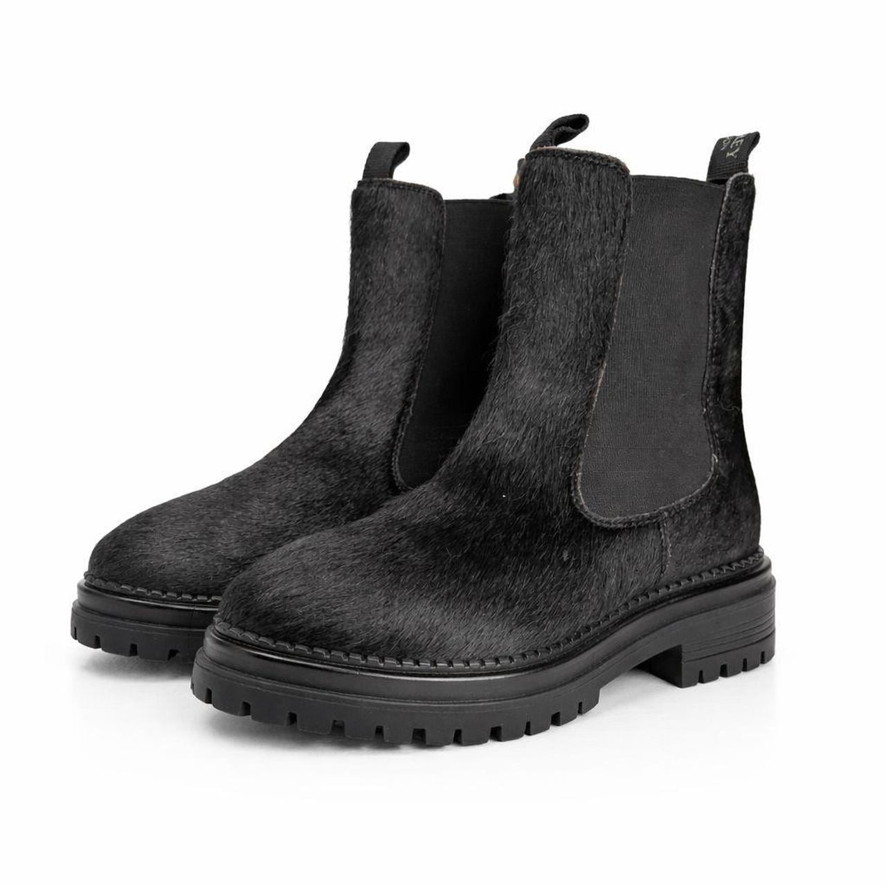 Osprey London The Hampton Chelsea Bottes Noires En Cuir Pour Femmes