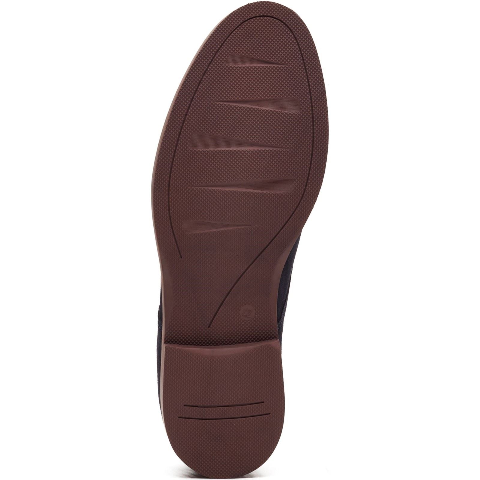 Base London Strand Lace Up Chaussures À Lacets En Cuir Pour Hommes Bleu Marine
