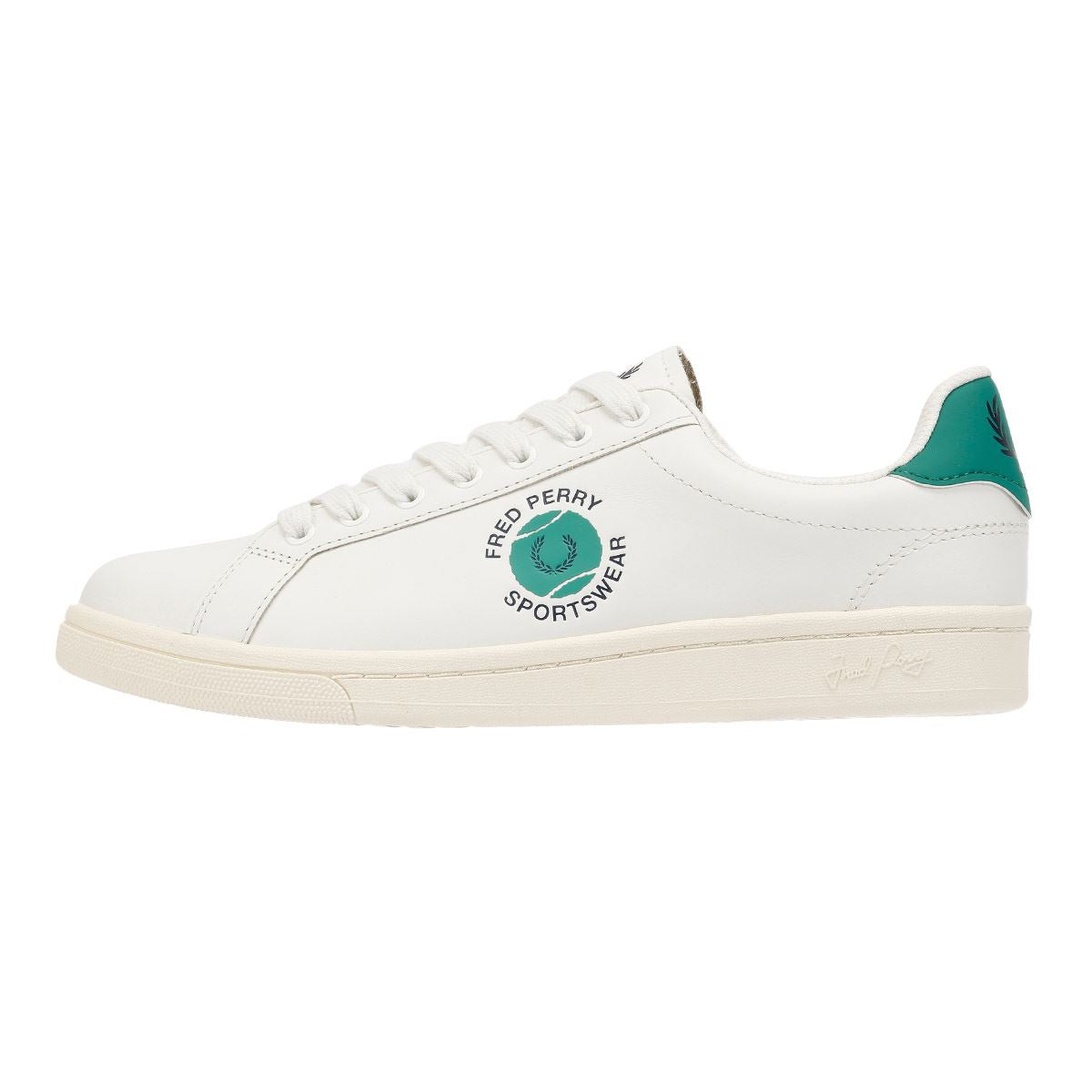 Fred Perry Tennis Cupsole Baskets Blanches En Cuir Pour Hommes