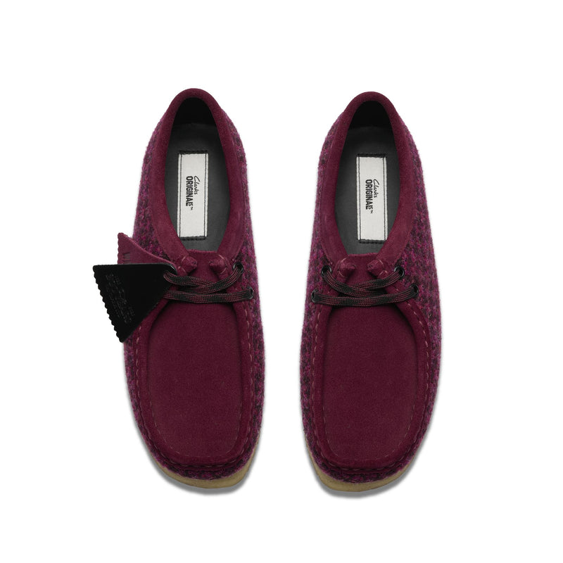 Clarks Originals Wallabee Chaussures Violettes Pour Femmes En Textile
