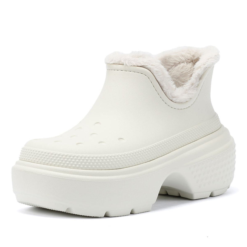 Crocs Stomp Lined Shorty Bottes Blanches Pour Femmes