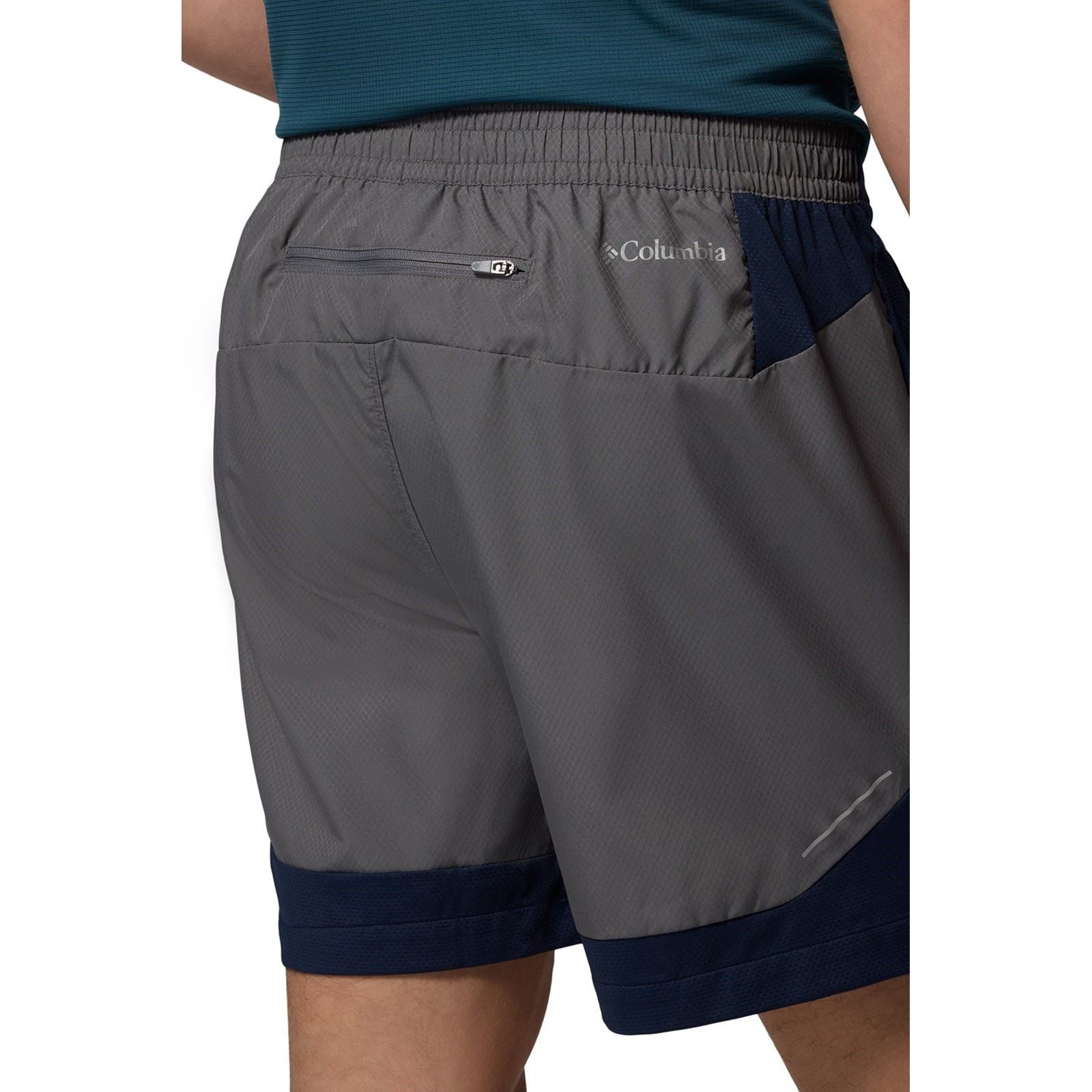 Columbia Three Pitch Shorts De Sport Gris En Polyester Pour Homme