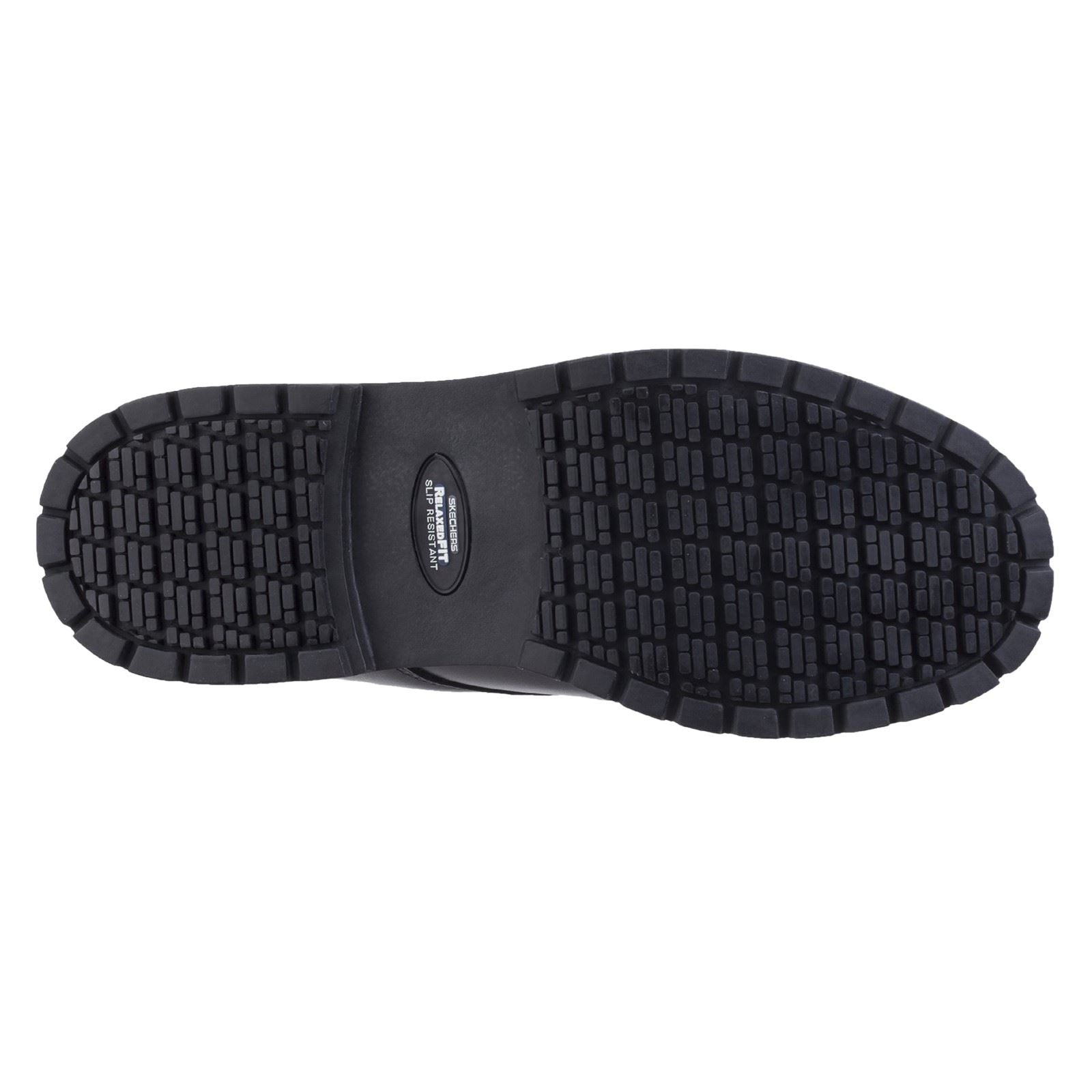 Skechers Workwear Cottonwood Elks Chaussures De Sécurité Noires En Cuir Pour Hommes
