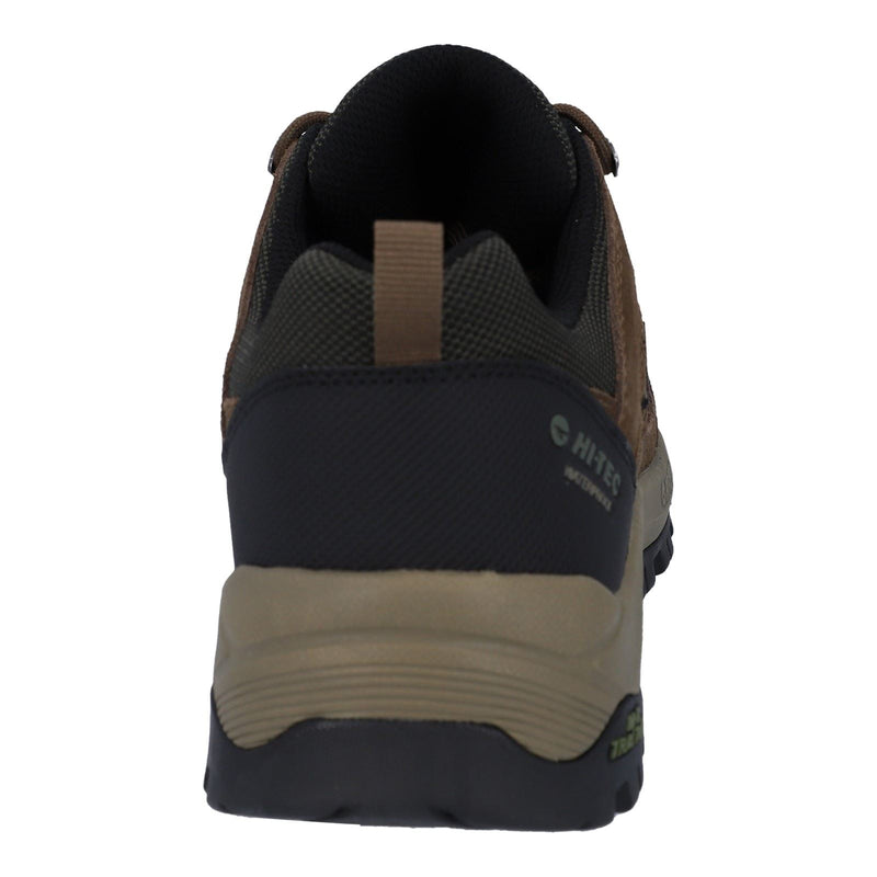 Hi-Tec Bandera Expedition Low Chaussures De Randonnée Pour Homme En Cuir Brun Fumé/kaki