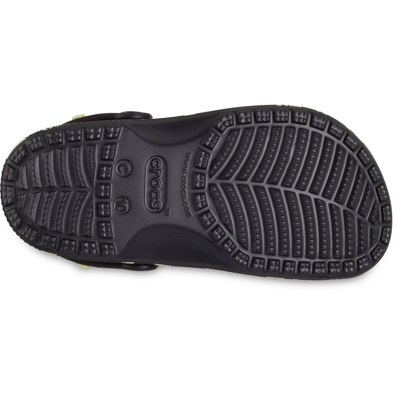 Crocs Classic Graphic Mocassins Noirs En Thermoplastique