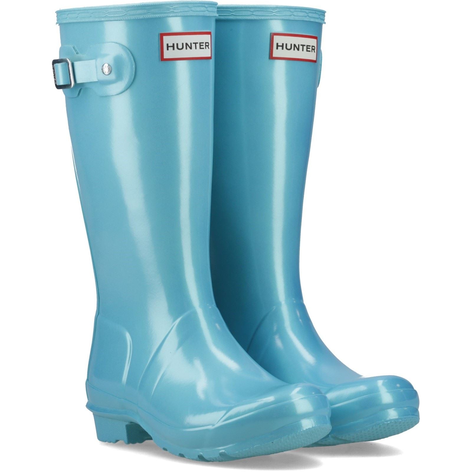 Hunter Original Nebula Bottes En Caoutchouc Bleues Pour Piscine.