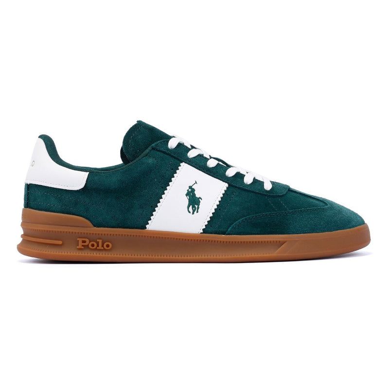 Ralph Lauren Heritage Area Baskets En Daim Pour Homme Vert