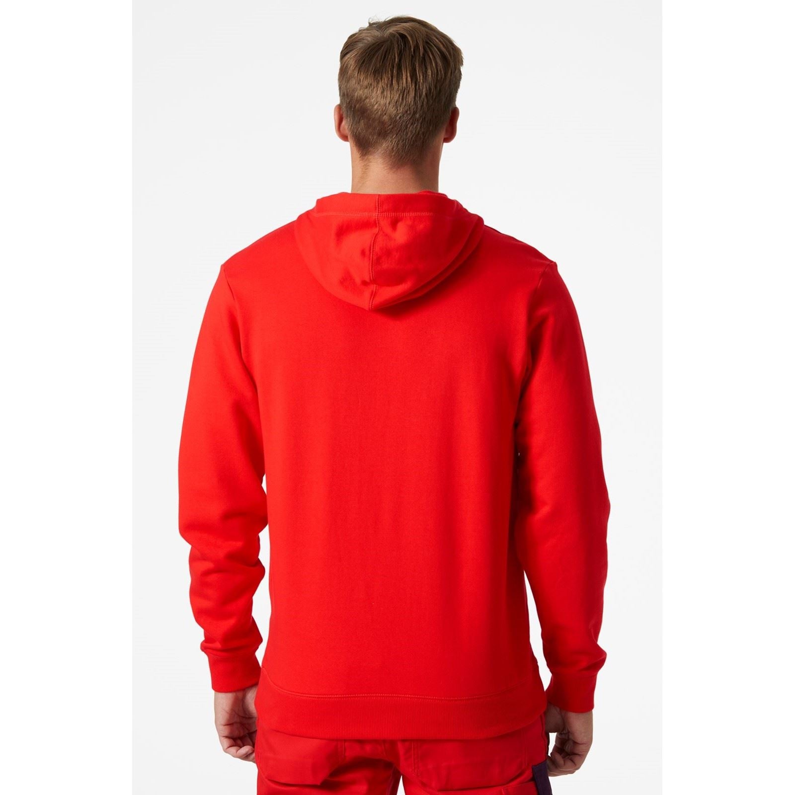 Helly Hansen Workwear Manchester Sweat À Capuche Rouge En Coton Pour Homme