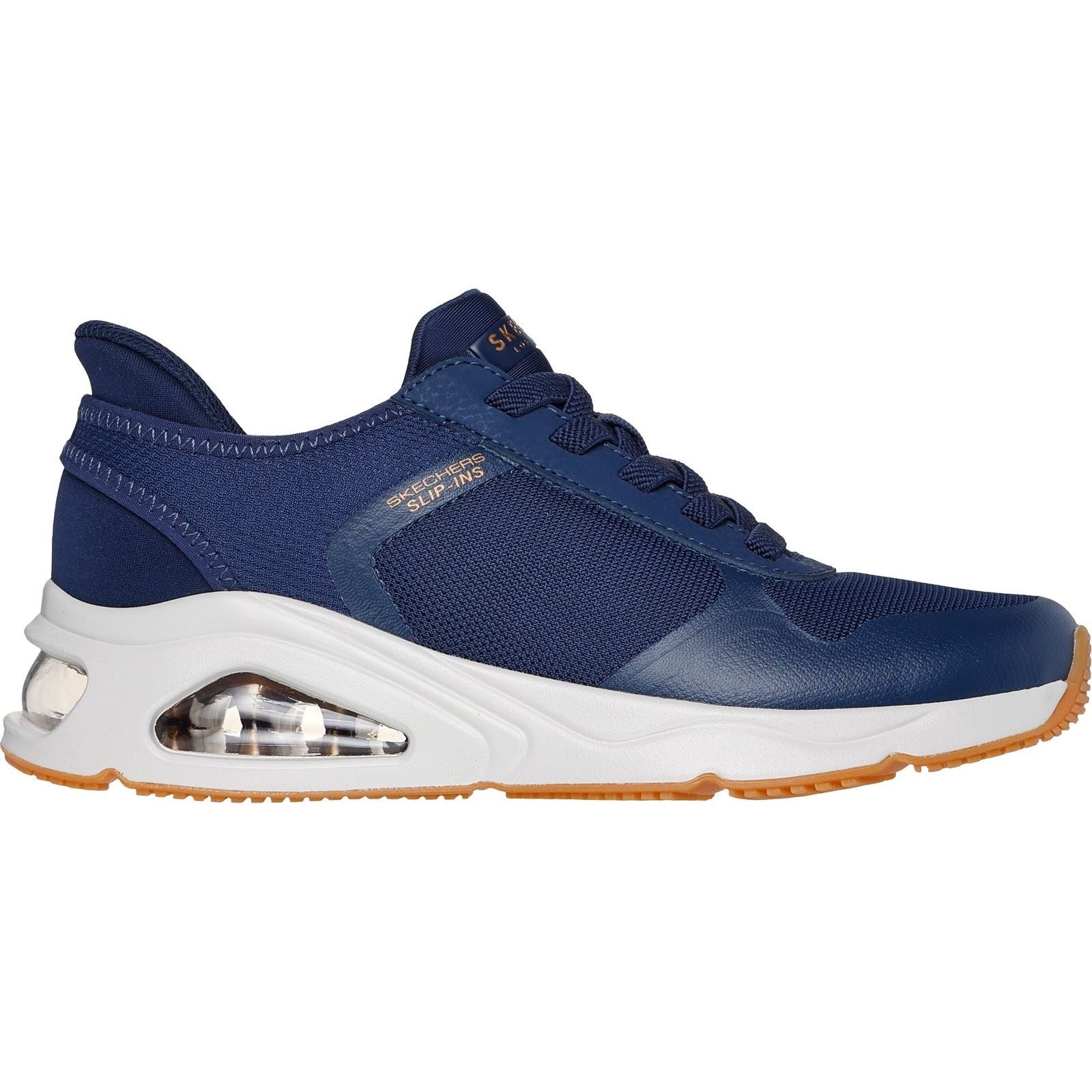 Skechers Tres-Air Uno Easy Steppers Sneakers En Toile Pour Femmes De Couleur Marine