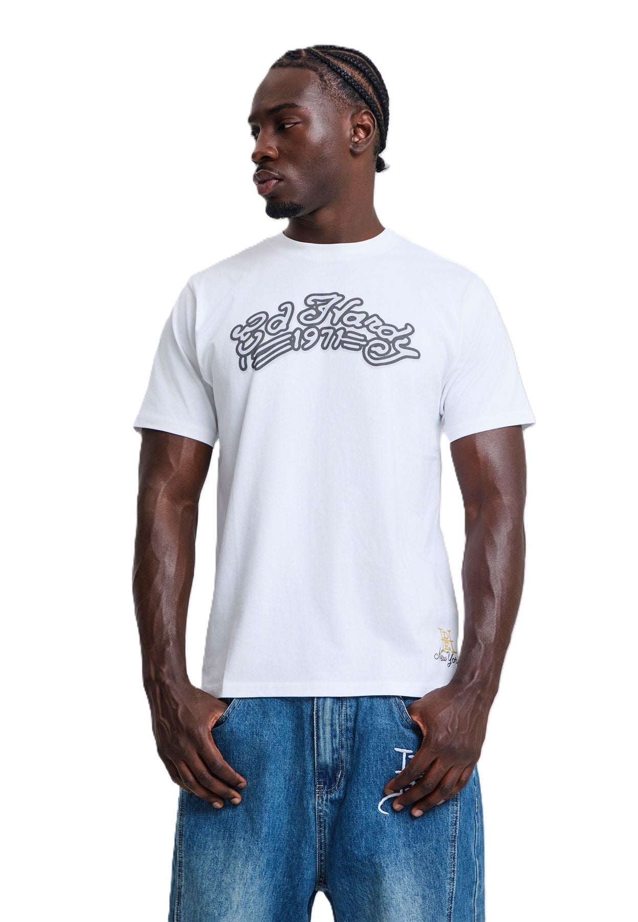 Ed Hardy Stay True Graphic Regular T-Shirts Blancs Pour Hommes