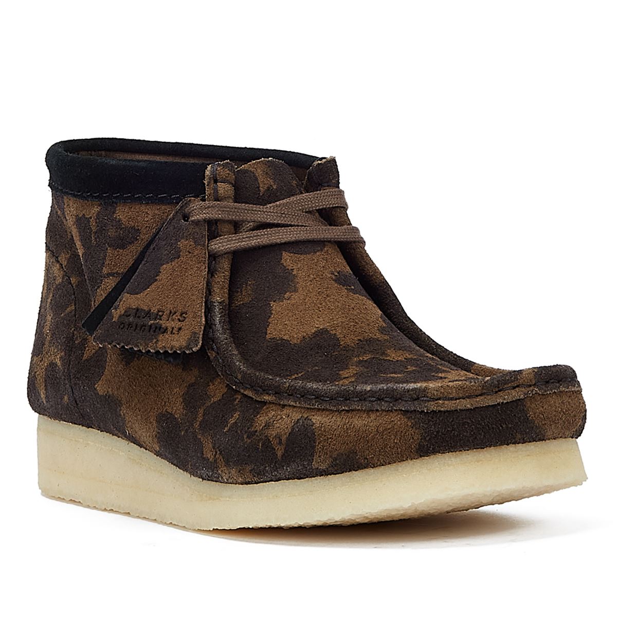 Clarks Originals Bottes Wallabee Florales Pour Hommes Noir/Kaki