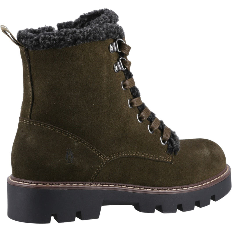 Hush Puppies Aurelia Bottes Khaki Pour Femmes En Suède