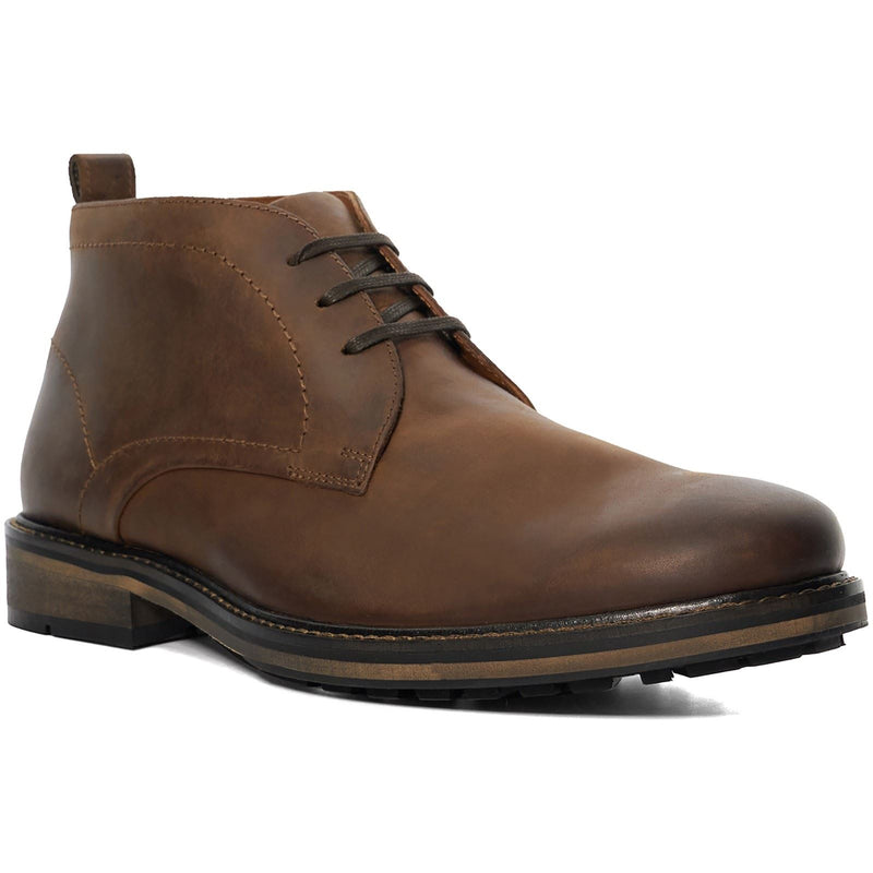Dune Charleys Bottes En Cuir Marron Pour Hommes