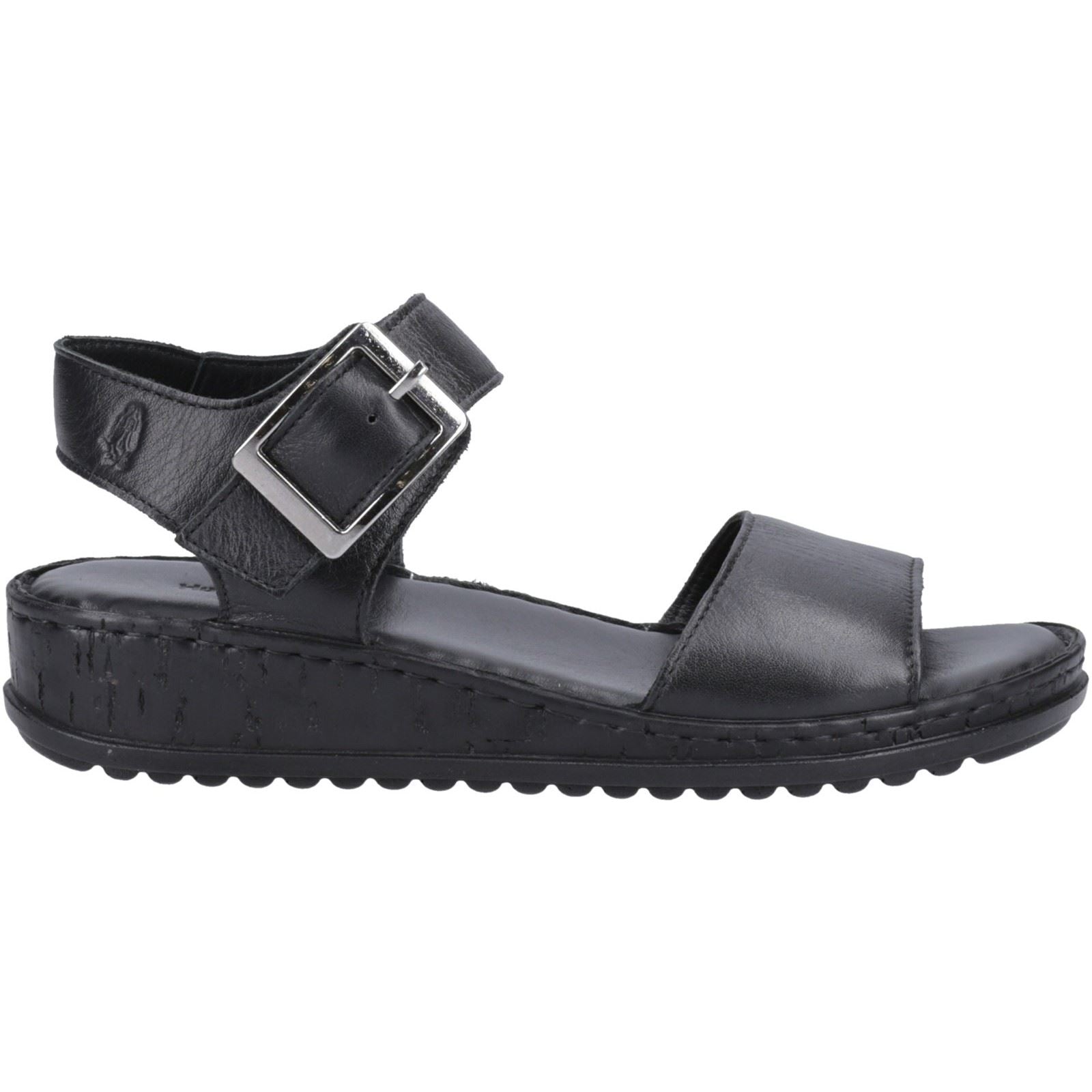Hush Puppies Ellie Sandales Noires/Noires Pour Femmes En Cuir