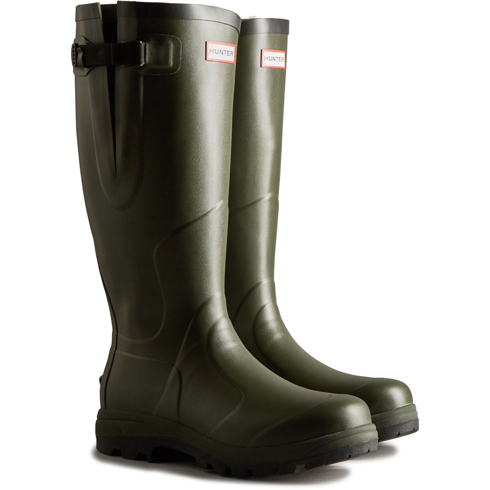 Hunter Balmoral Adjustable Classic Bottes En Caoutchouc Olive Foncé