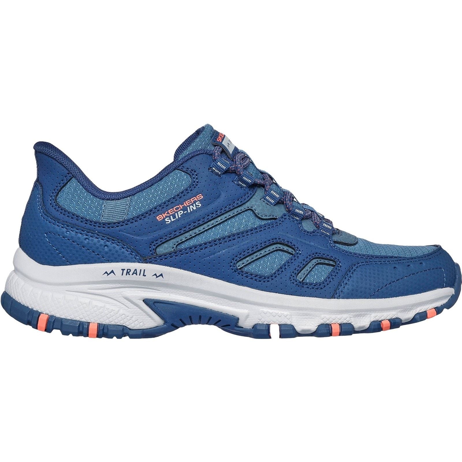 Skechers Slip-ins Hillcrest Kamalino Bottes De Randonnée Synthétiques Pour Femmes En Bleu Marine/Corail