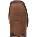 Durango Rebel Chaussures En Cuir Pour Hommes En Chocolat/minuit