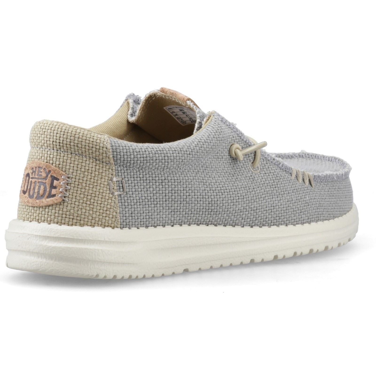 HEYDUDE Wally Braided Mocassins Pour Hommes En Flanelle Polyester Gris/Olive