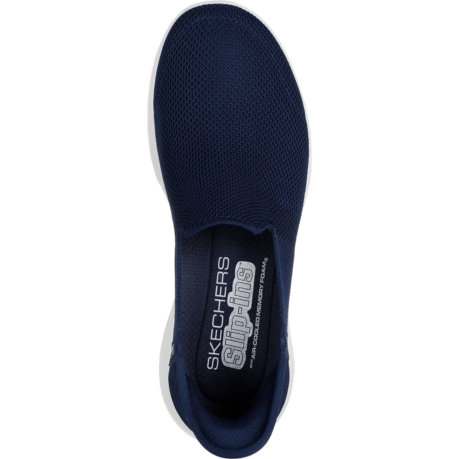Skechers GO WALK Joy Vela Chaussures De Sport Pour Femmes En Textile Bleu Marine/Blanc