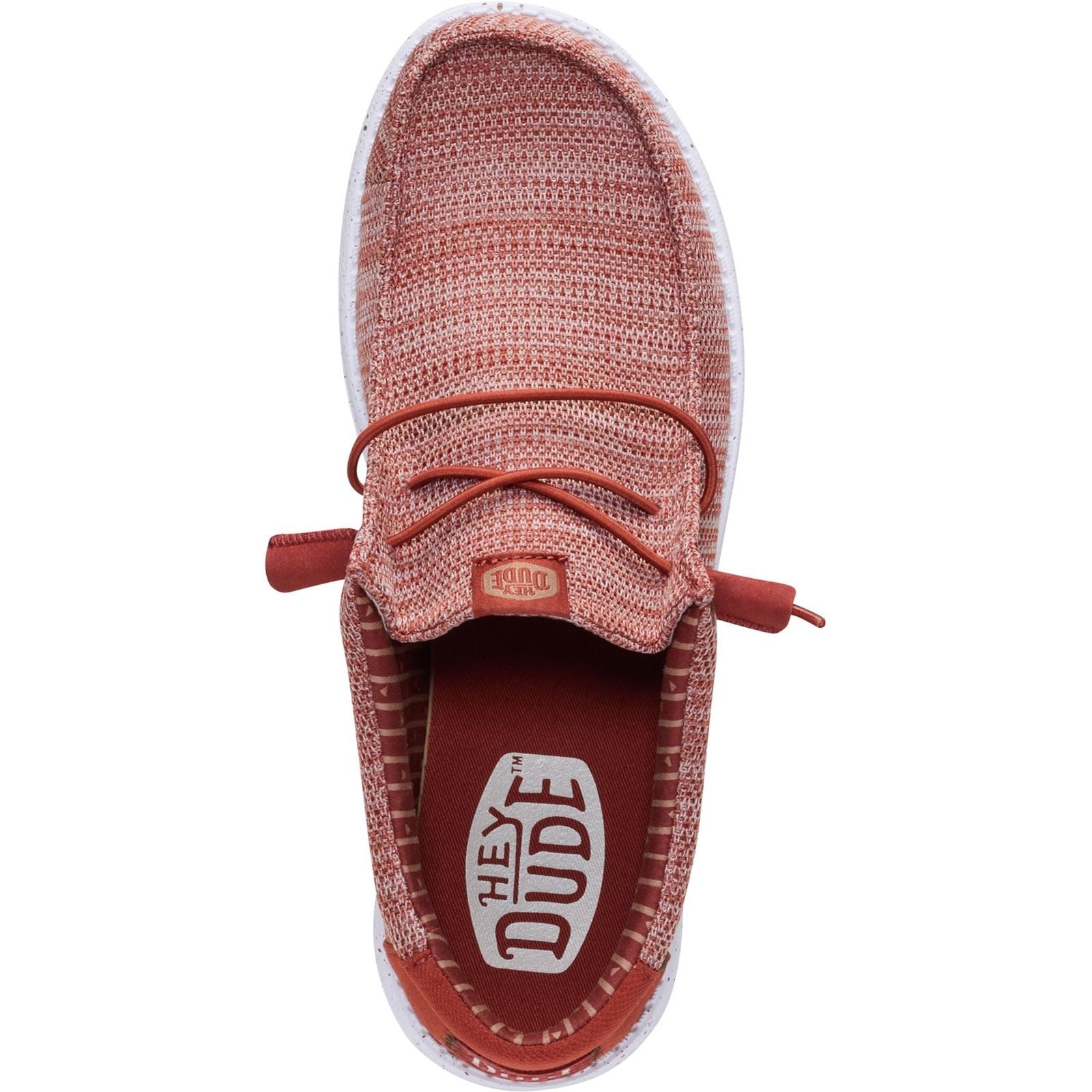 HEYDUDE Wally Stretch Sox Mocassins En Polyester Rouge Brûlé/Multi Pour Homme