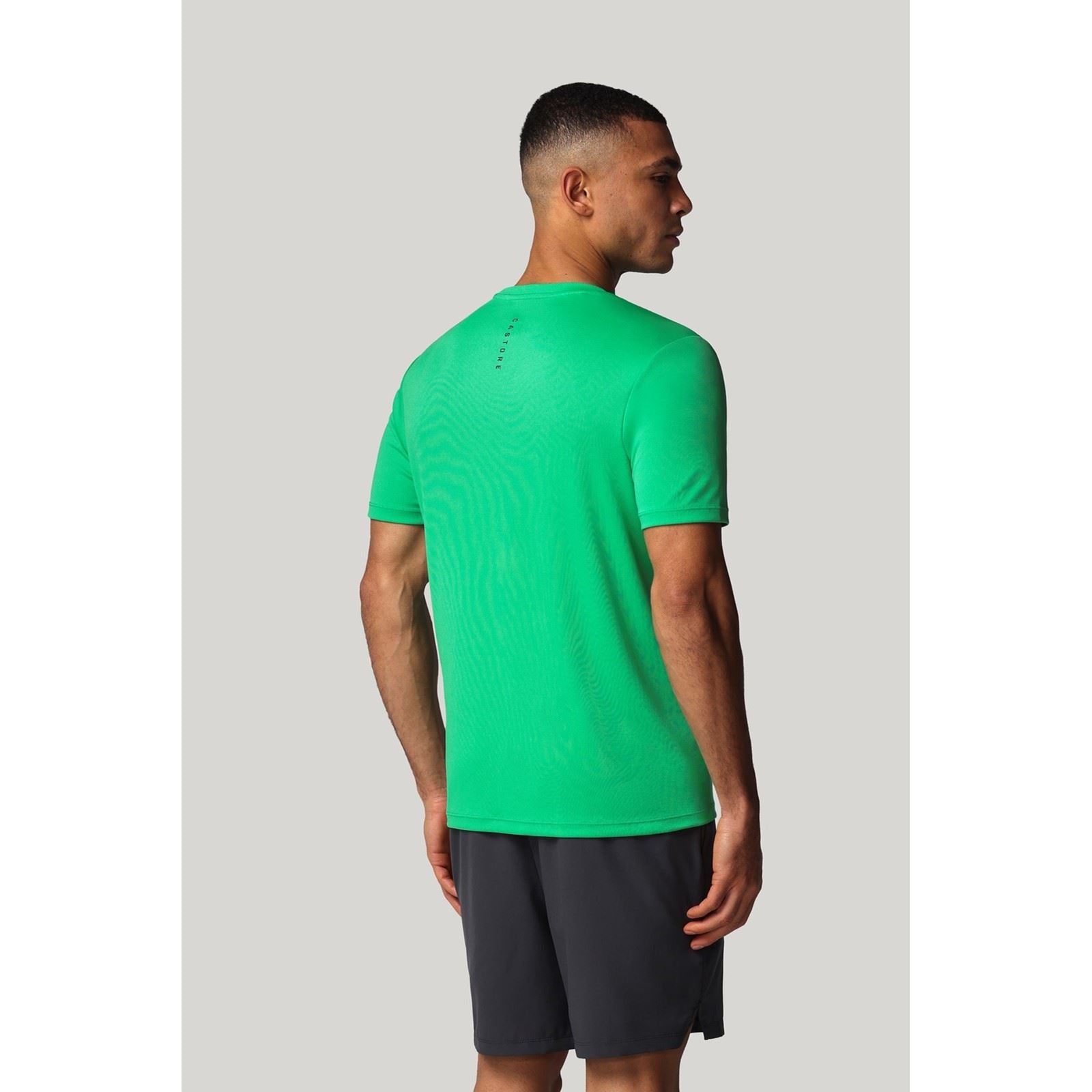Castore Short Sleeve T-Shirts De Sport Actifs Pour Hommes En Polyester Vert