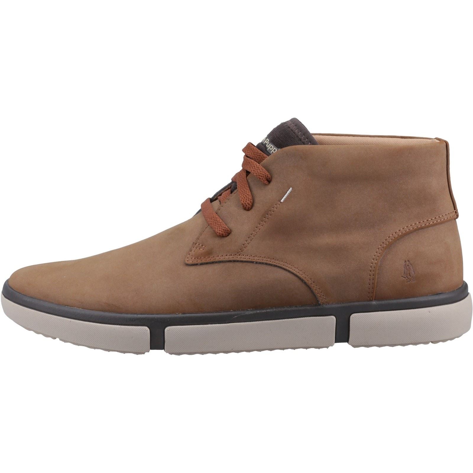 Hush Puppies Briggs Chukka Bottes En Cuir Pour Hommes Couleur Cognac