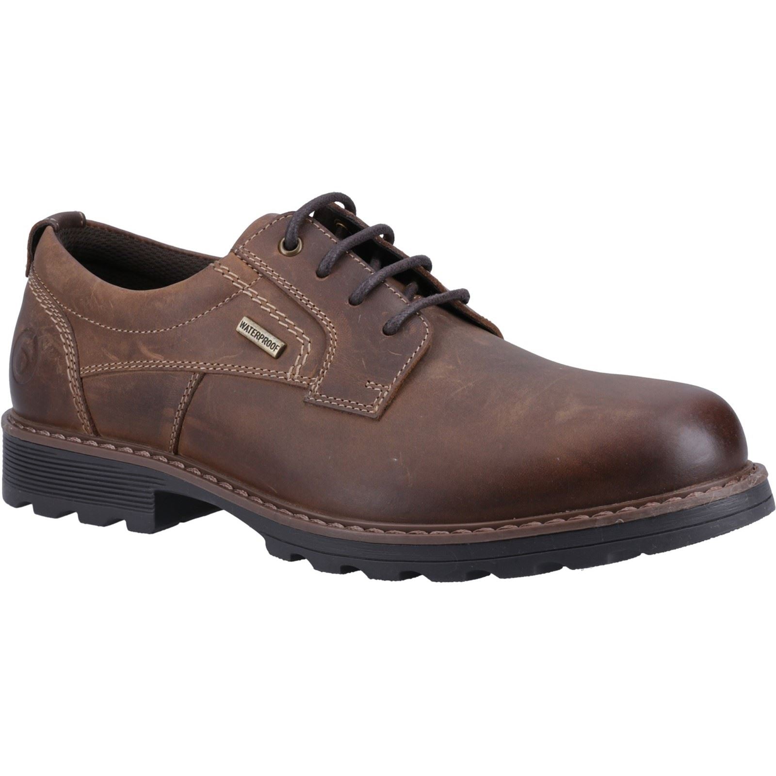 Cotswold Tadwick Chaussures À Lacets Pour Hommes En Cuir Bronzé Foncé