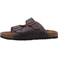 Hush Puppies Nash Slider Sandales Homme En Cuir Marron