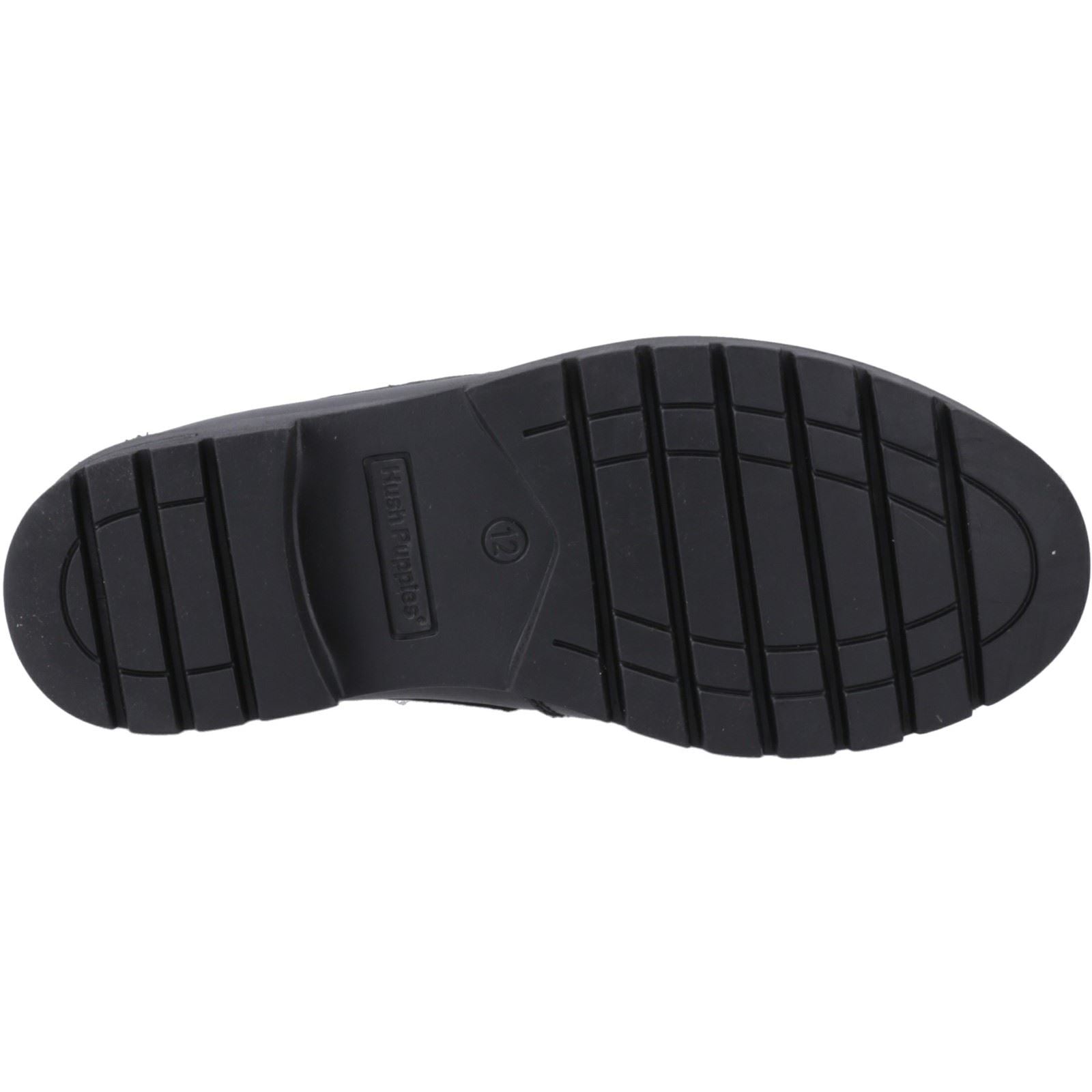 Hush Puppies Lucy Chaussures Bateau Noires Pour Filles En Cuir