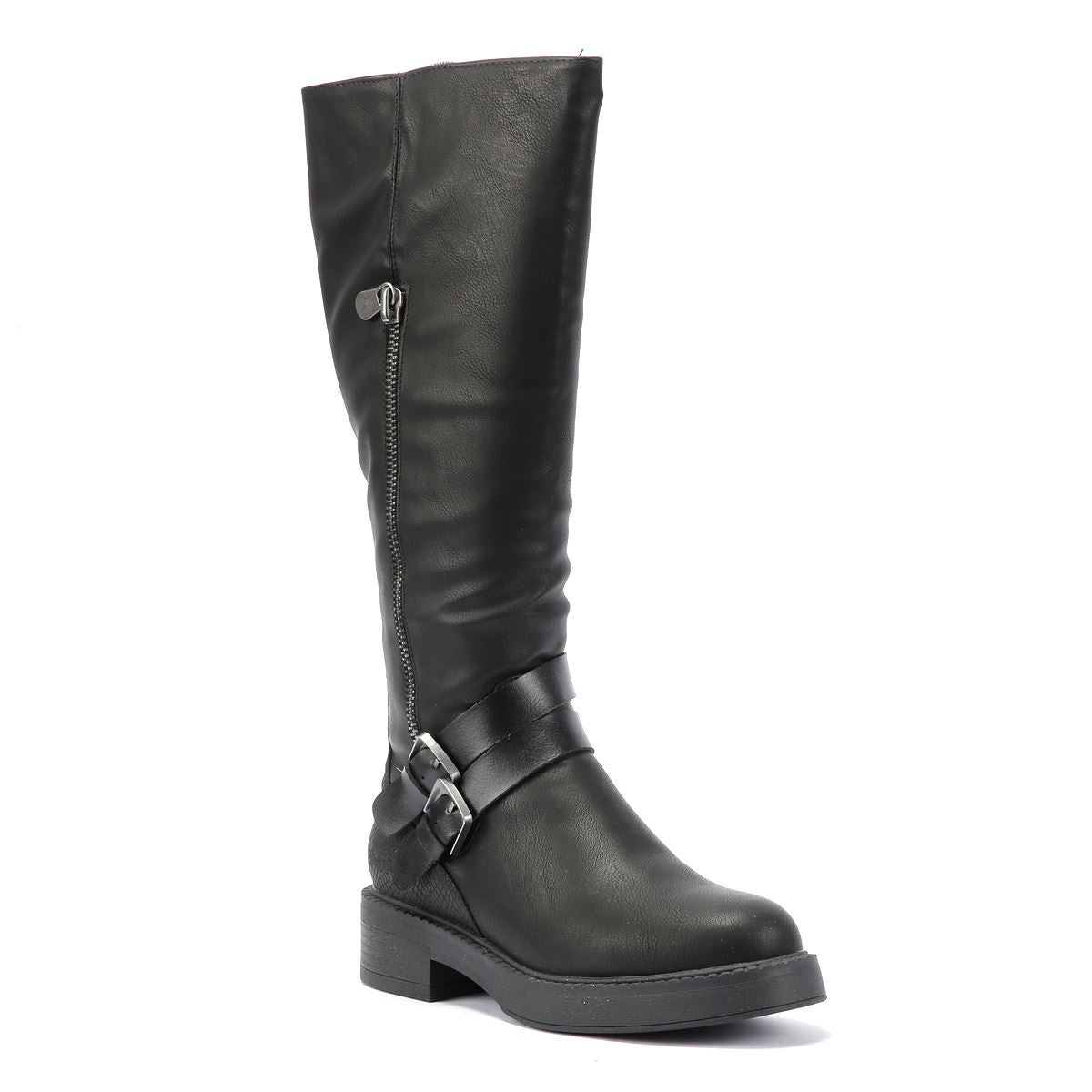 Blowfish Malibu Virtue 2 Bottes noires pour femmes en similicuir.