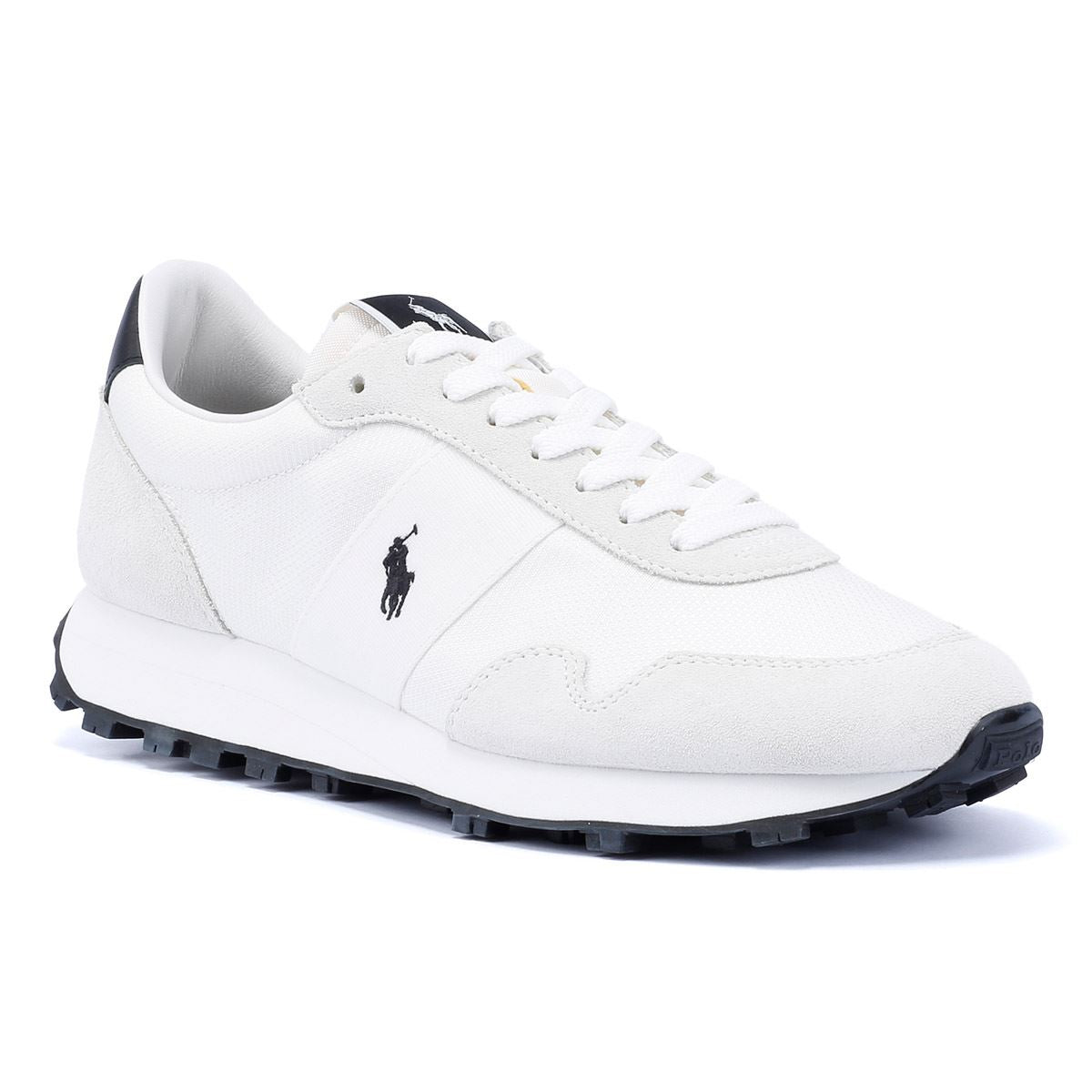 Ralph Lauren Trail 125 Baskets Blanches En Cuir Pour Hommes