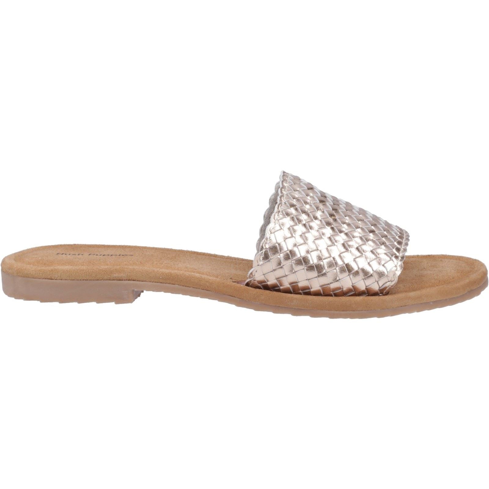 Hush Puppies Hetty Slide Sandales En Cuir Pour Femme Couleur Bronze