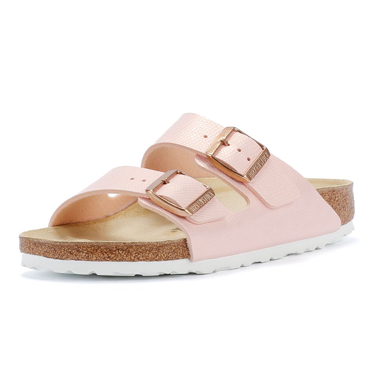 Birkenstock Arizona Sandales En Nubuck Rose Clair Pour Femmes