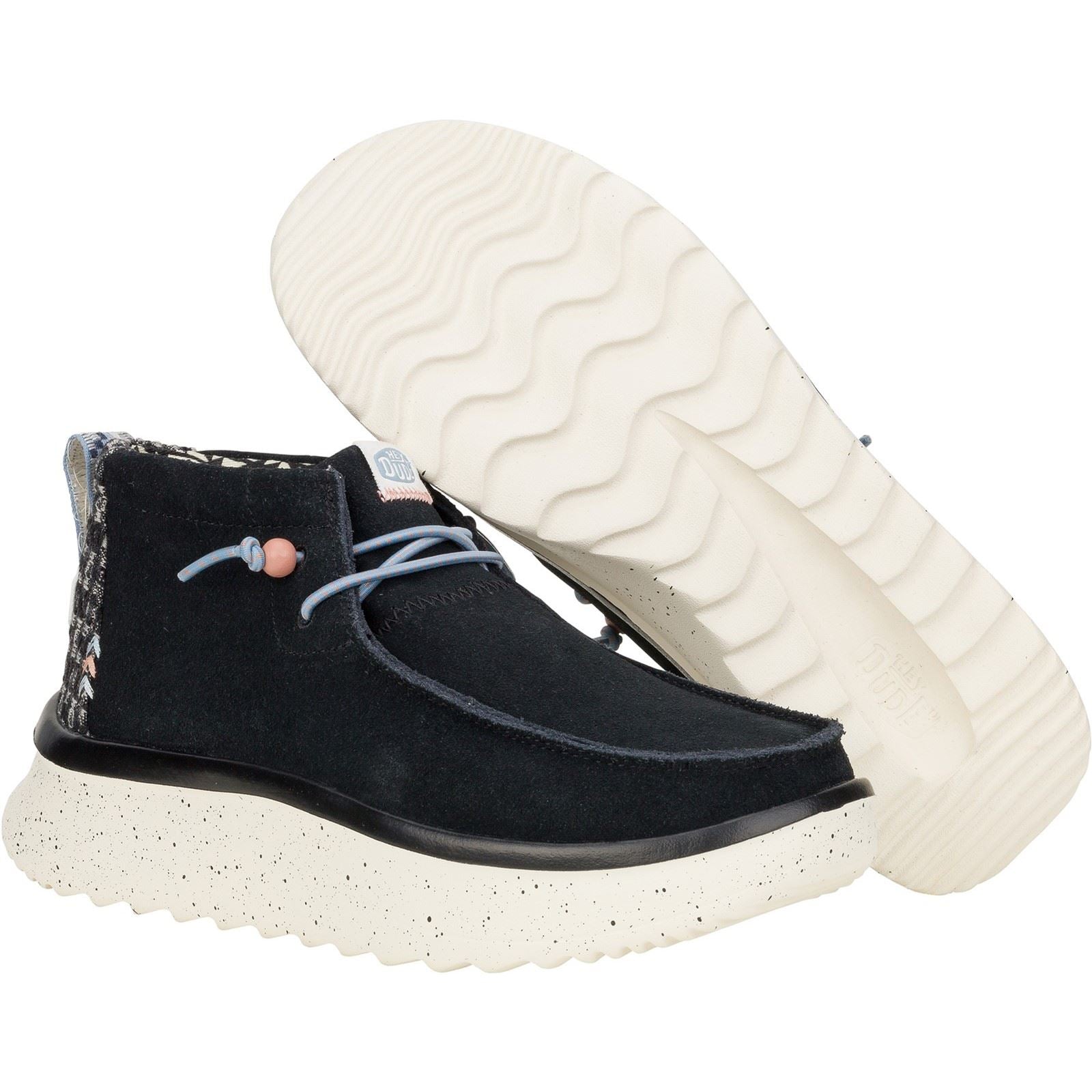 HEYDUDE Wendy Peak Hi Bottes Noires Pour Femmes En Suède
