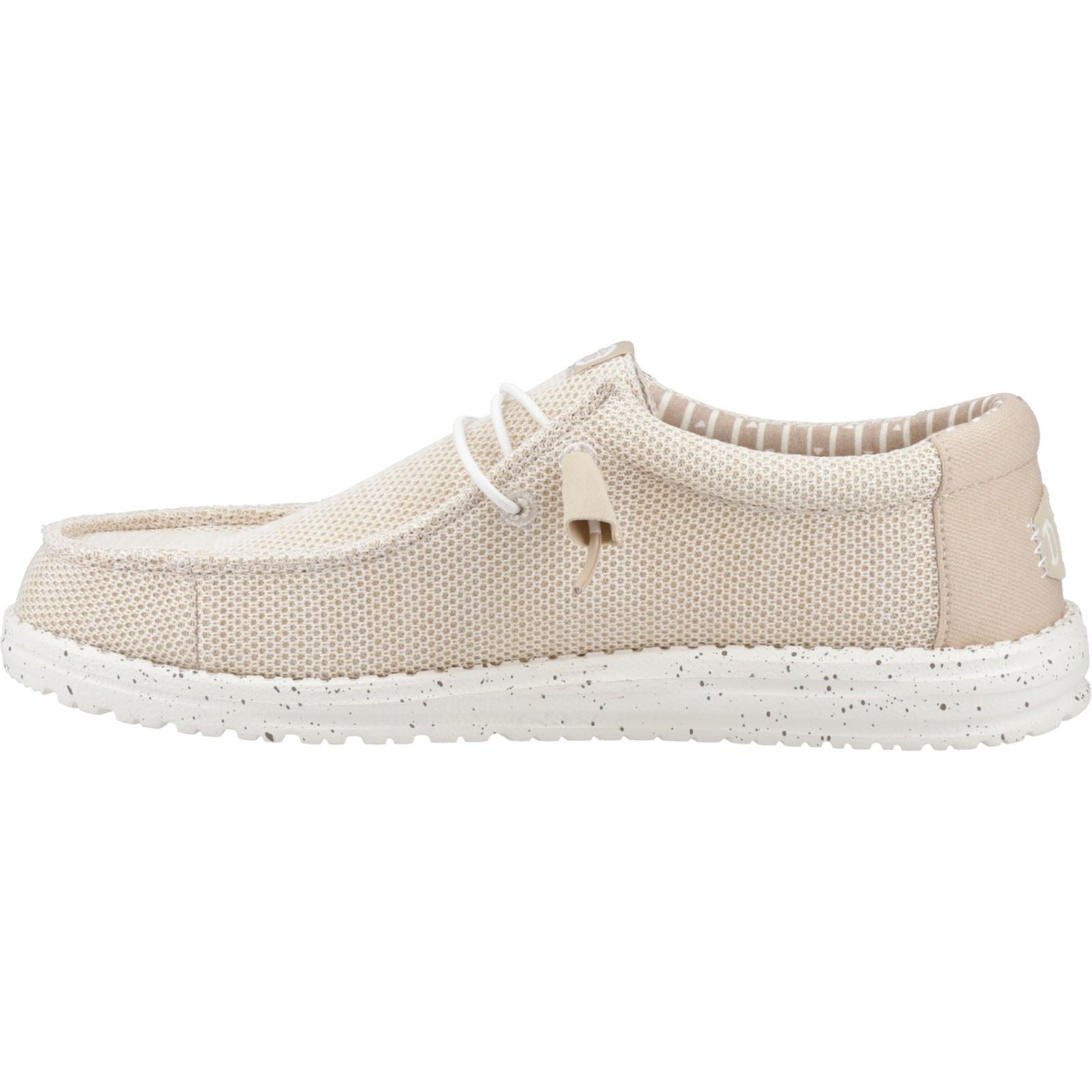 HEYDUDE Wally Stretch Sox Chaussures Mocassins Pour Homme En Polyester Couleur Crème Irlandaise/Égret