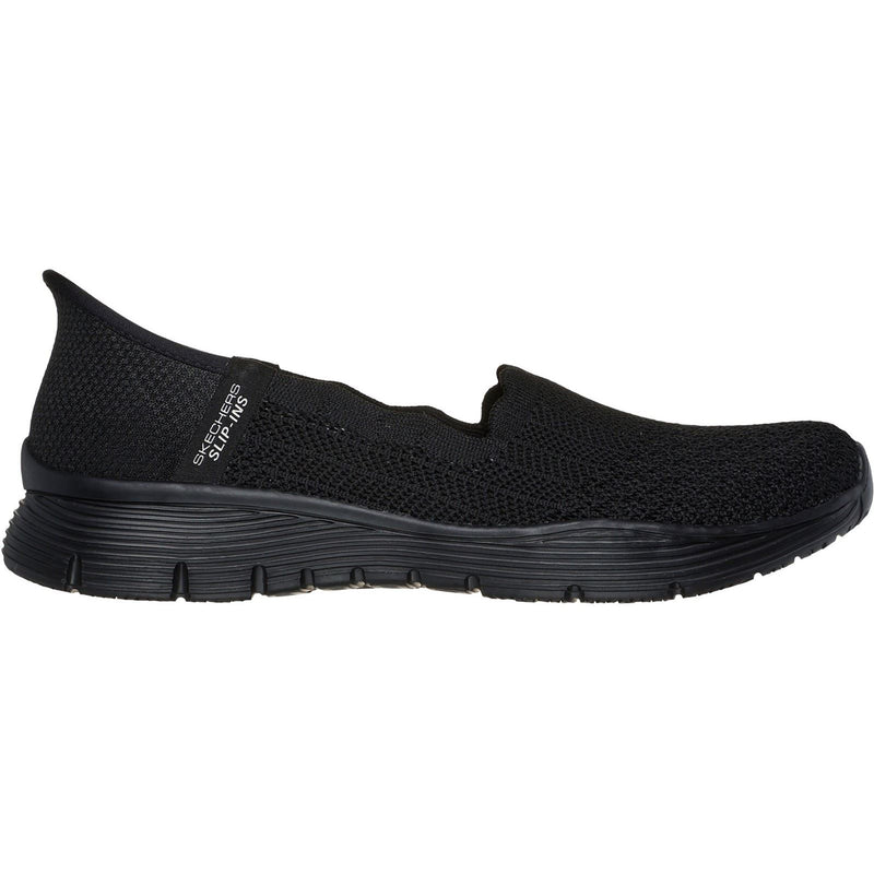 Skechers Seager Believe It Baskets Noires Pour Femmes En Toile