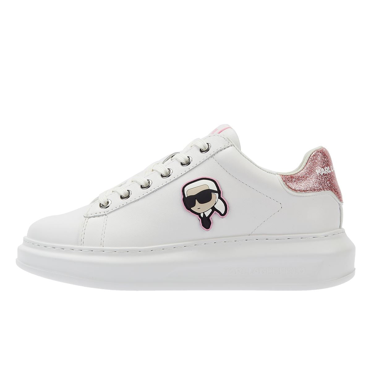 Karl Lagerfeld Kapri Nft Lo Lace Baskets Pour Femmes Blanches/Roses