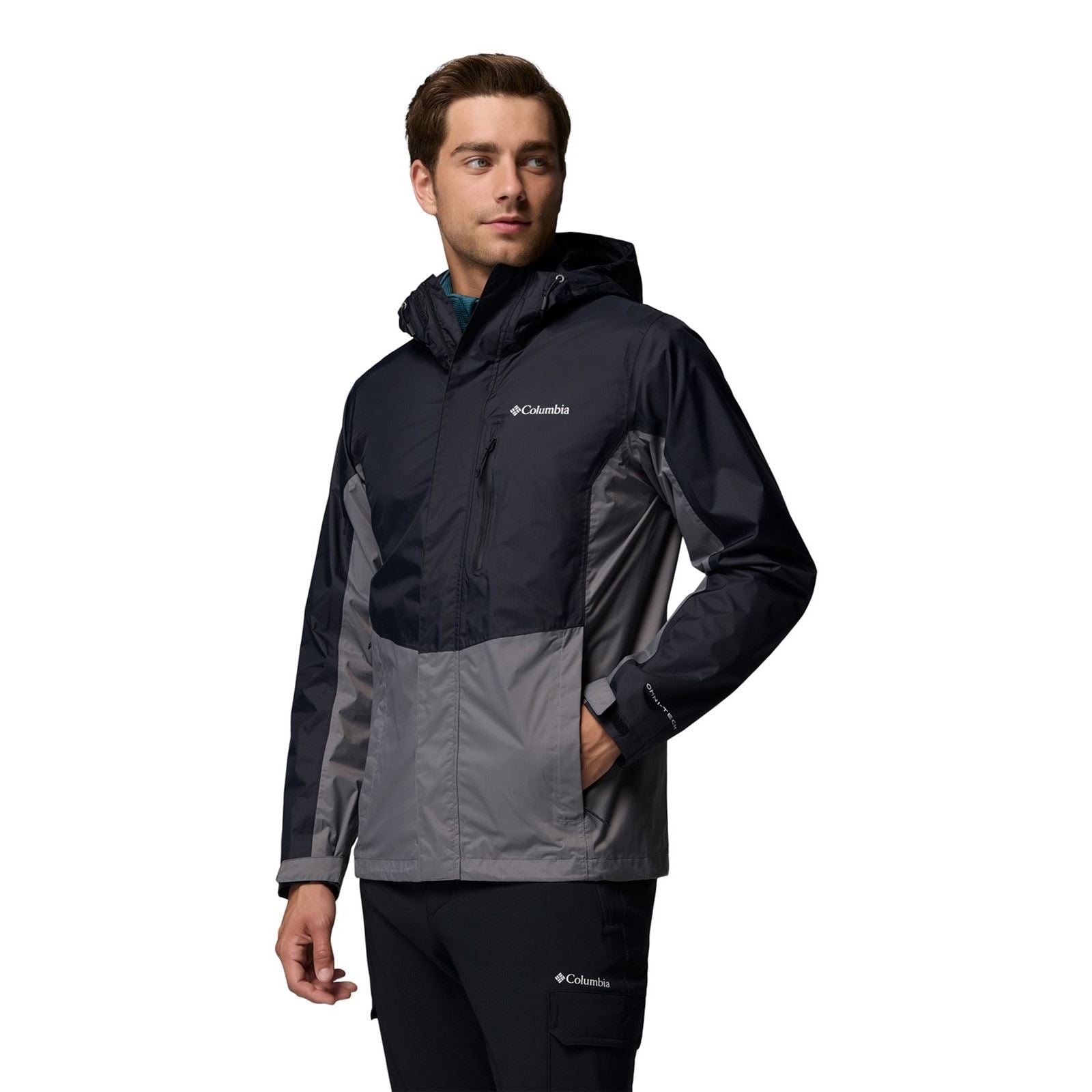 Columbia Pouring Adventure III Jacket Veste De Pluie Noire Pour Hommes