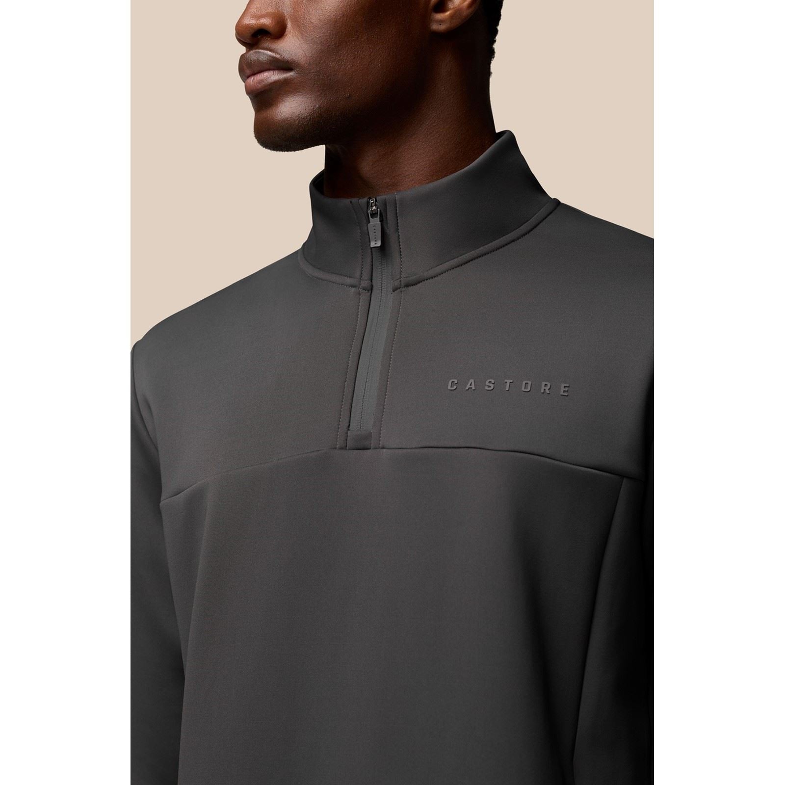 Castore Scuba 1/4 Zip Sweatshirt Gris En Polyester Pour Homme