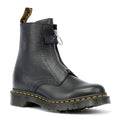 Dr. Martens 1460 Pascal Front Zip Bottes Noires En Cuir Pour Femmes