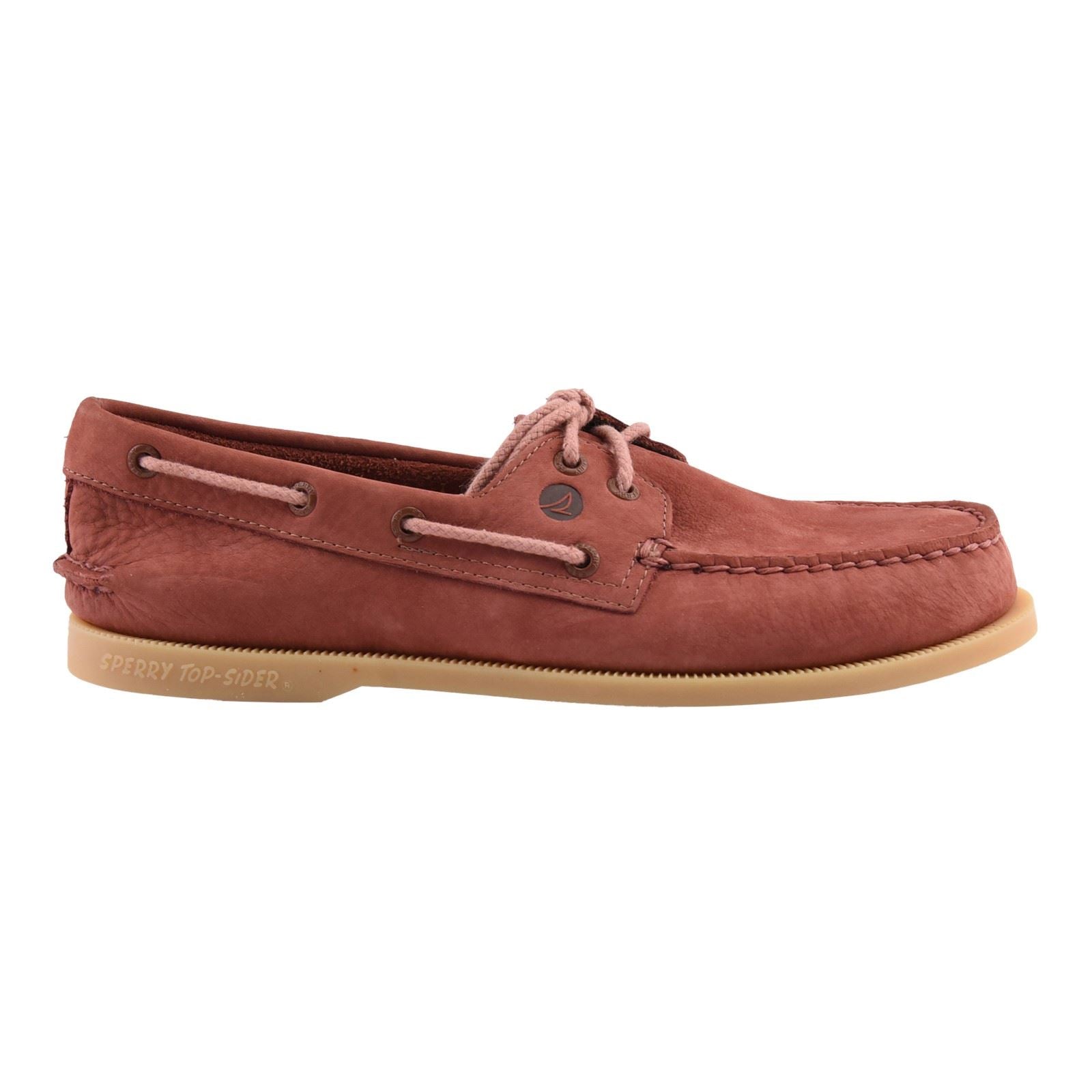Sperry Authentic Original Chaussures Bateau Rouges En Cuir Pour Hommes